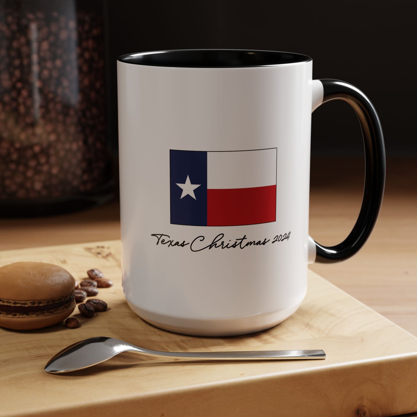 Texas Christmas Western Star Personalizable Christmas Ceramic Mug (11oz, 15 oz)