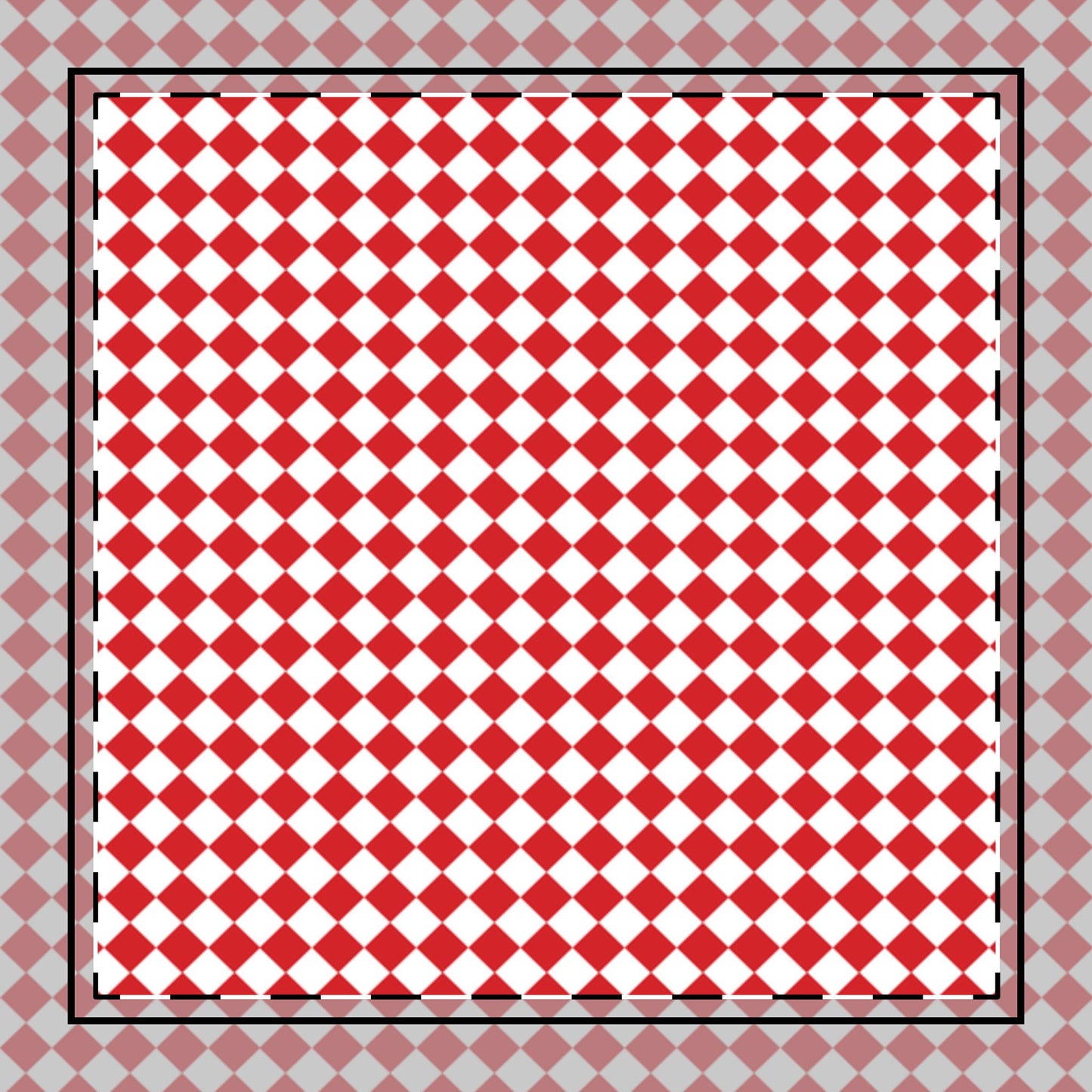 Red Argyle Cotton Twill Napkin