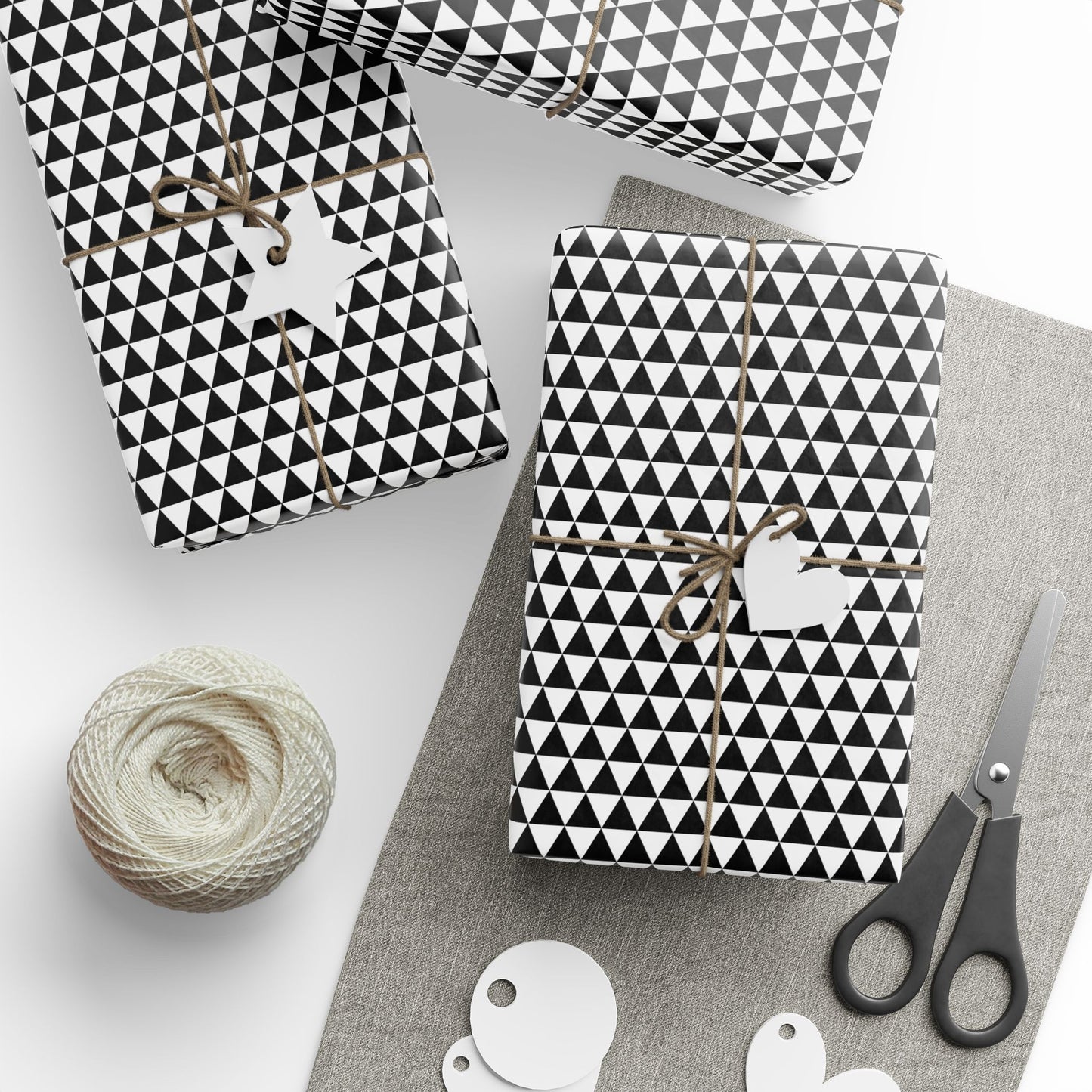Black Triangles Wrapping Paper