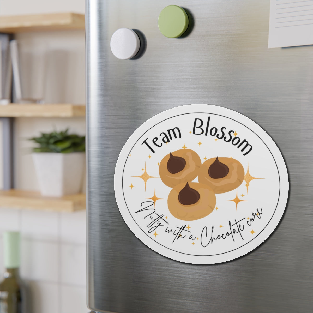 Team Blossom Magnet | Nutty with a Chocolate Core
