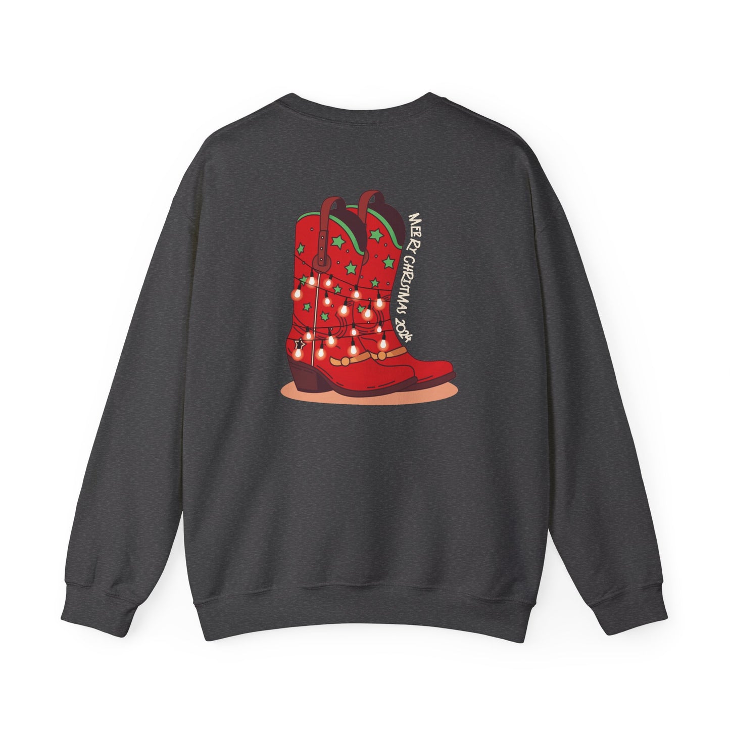 Dancer- Christmas Cowboy Boots Unisex Heavy Blend™ Crewneck Sweatshirt