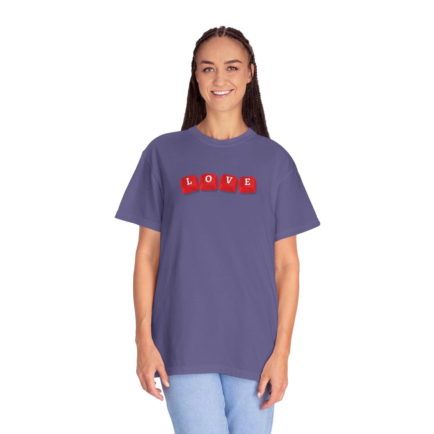 LOVE Key Caps Unisex Garment-Dyed T-shirt