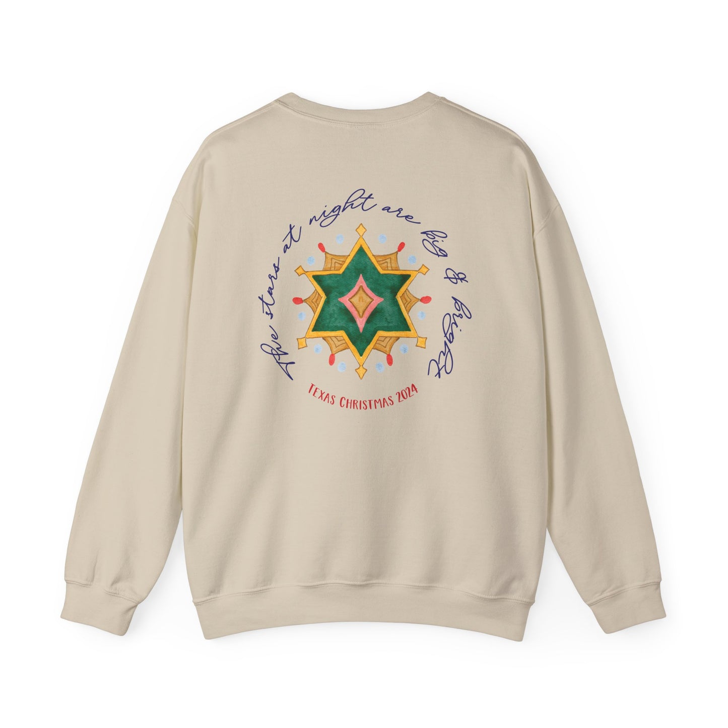 Texas Christmas Eastern Star Unisex Heavy Blend™ Crewneck Sweatshirt