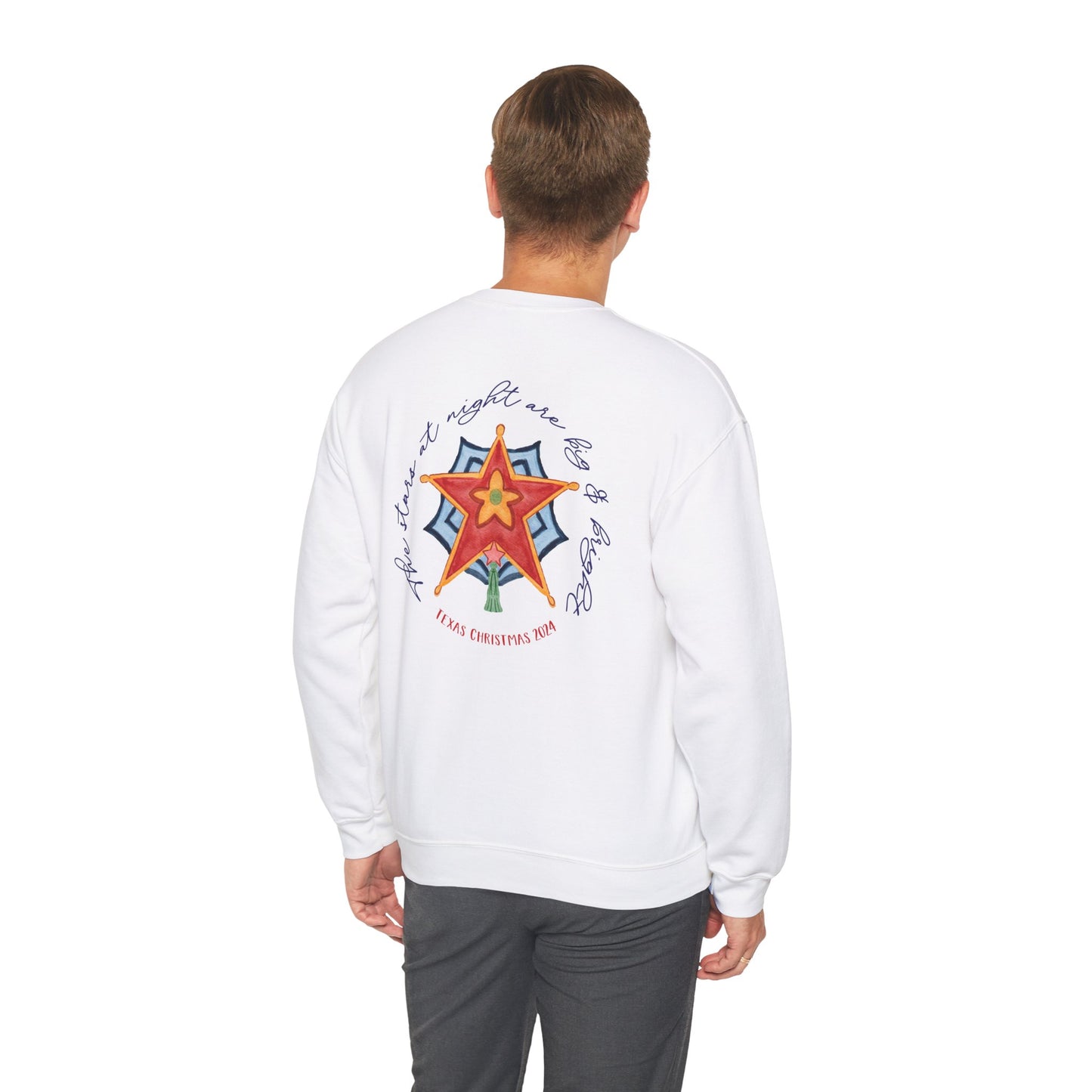 Texas Christmas Western Star Unisex Heavy Blend™ Crewneck Sweatshirt