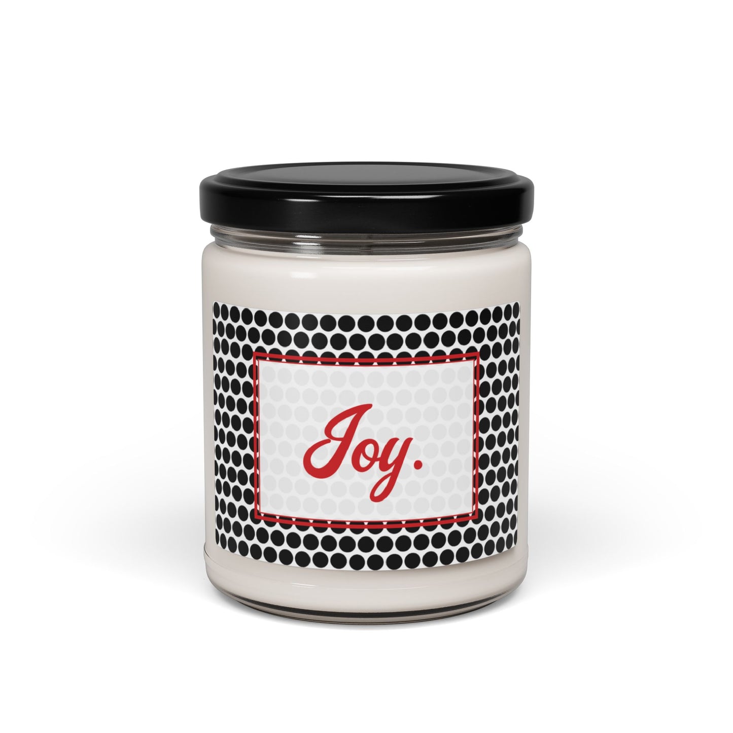 Joy- Black Polka Dots Scented Soy Candle, 9oz