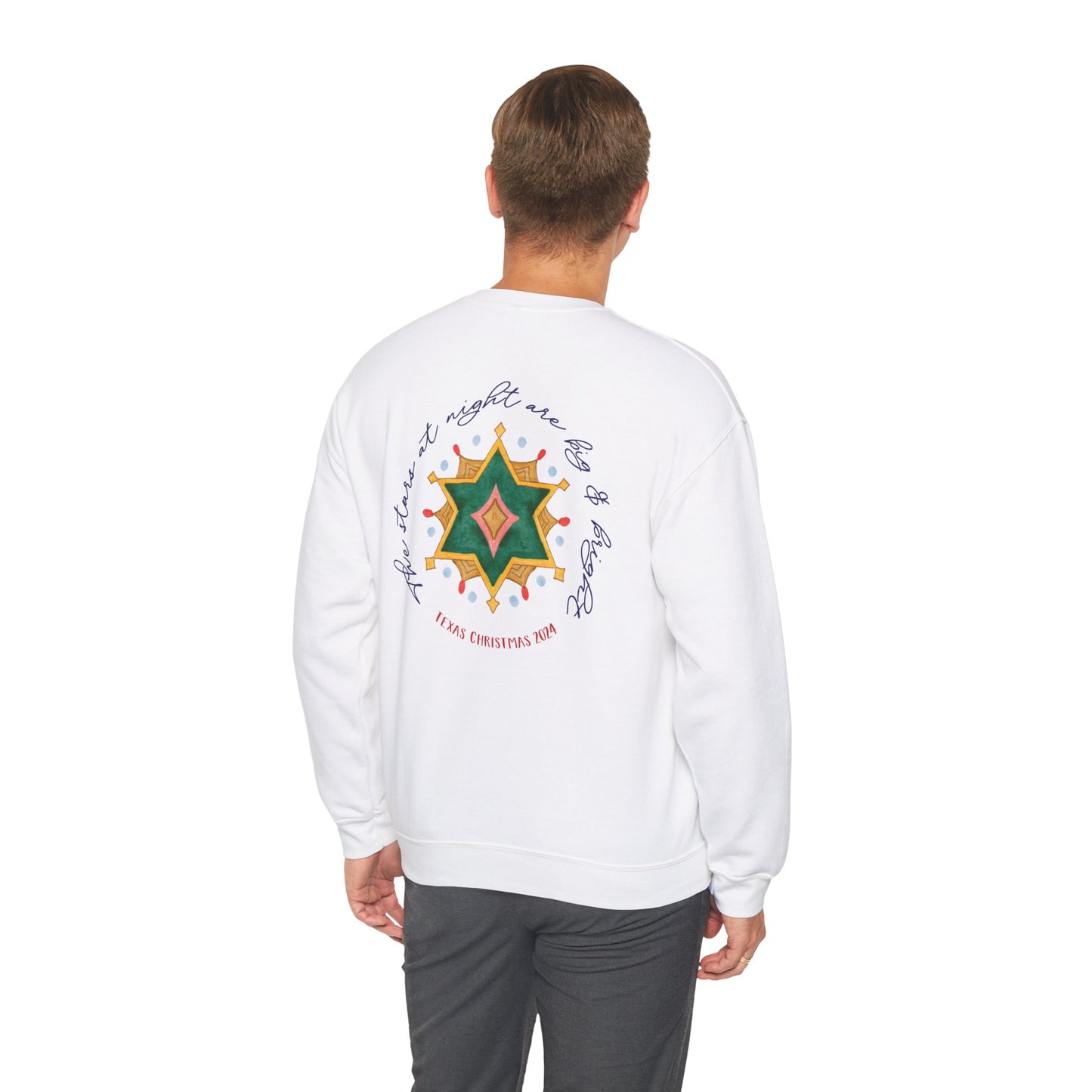 Texas Christmas Eastern Star Unisex Heavy Blend™ Crewneck Sweatshirt