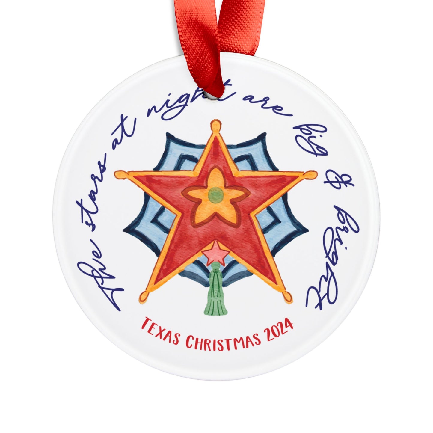 Texas Christmas Western Star Ornament