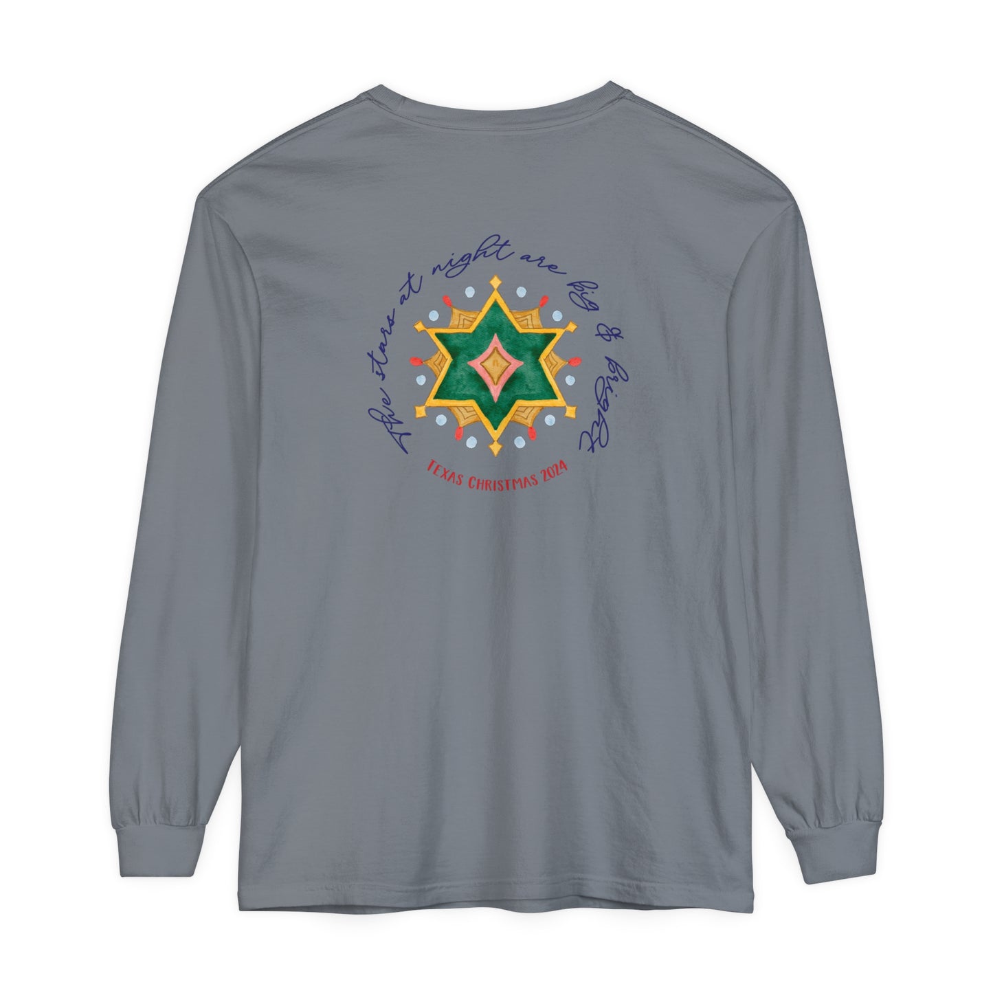 Texas Christmas Eastern Star Unisex Jersey Long Sleeve Tee