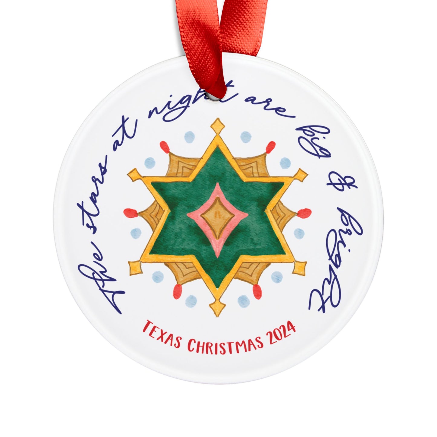 Texas Christmas Eastern Star Ornament