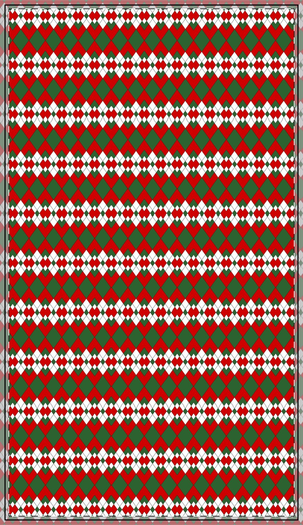Christmas Extra Argyle Square/Rectangle Tablecloths