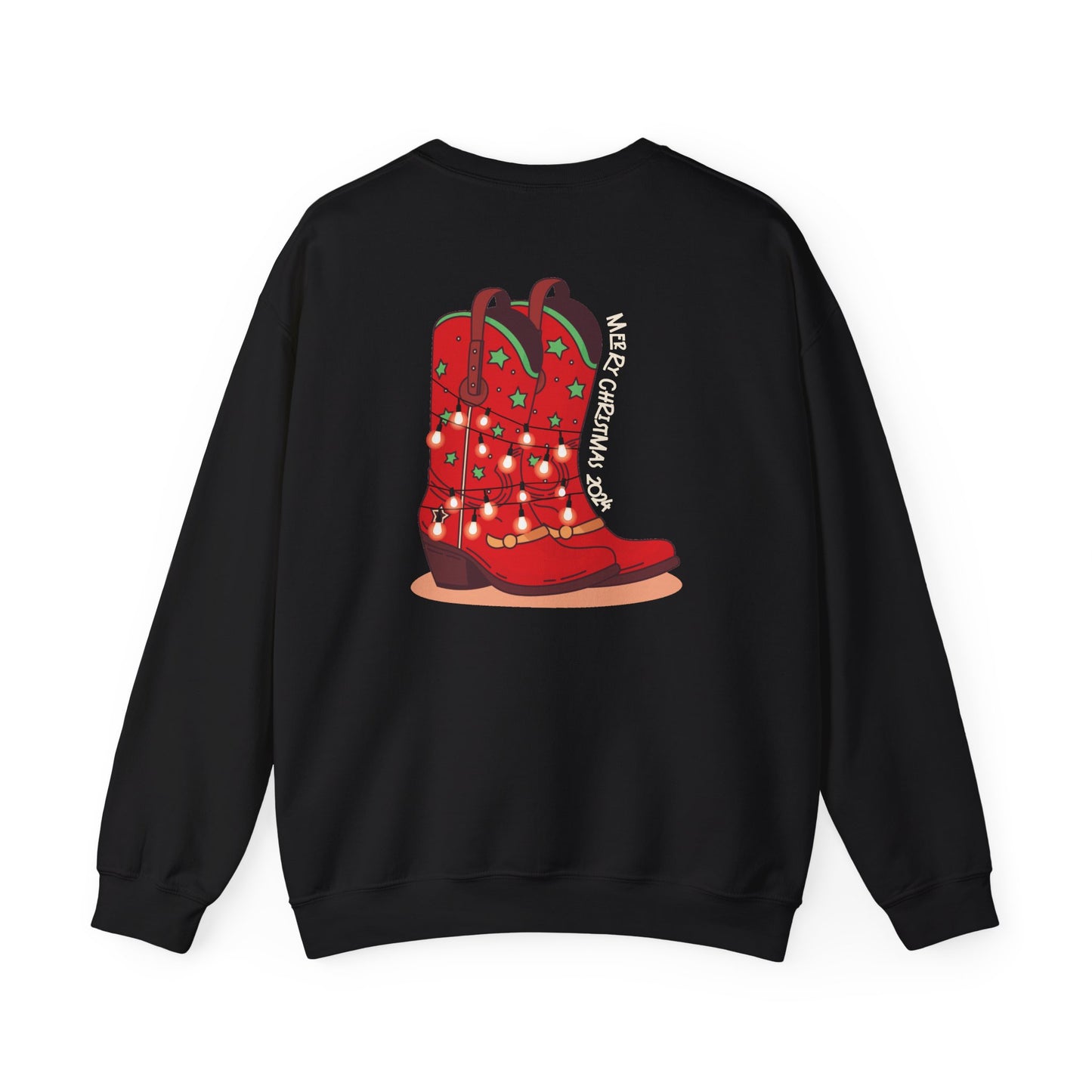 Dancer- Christmas Cowboy Boots Unisex Heavy Blend™ Crewneck Sweatshirt