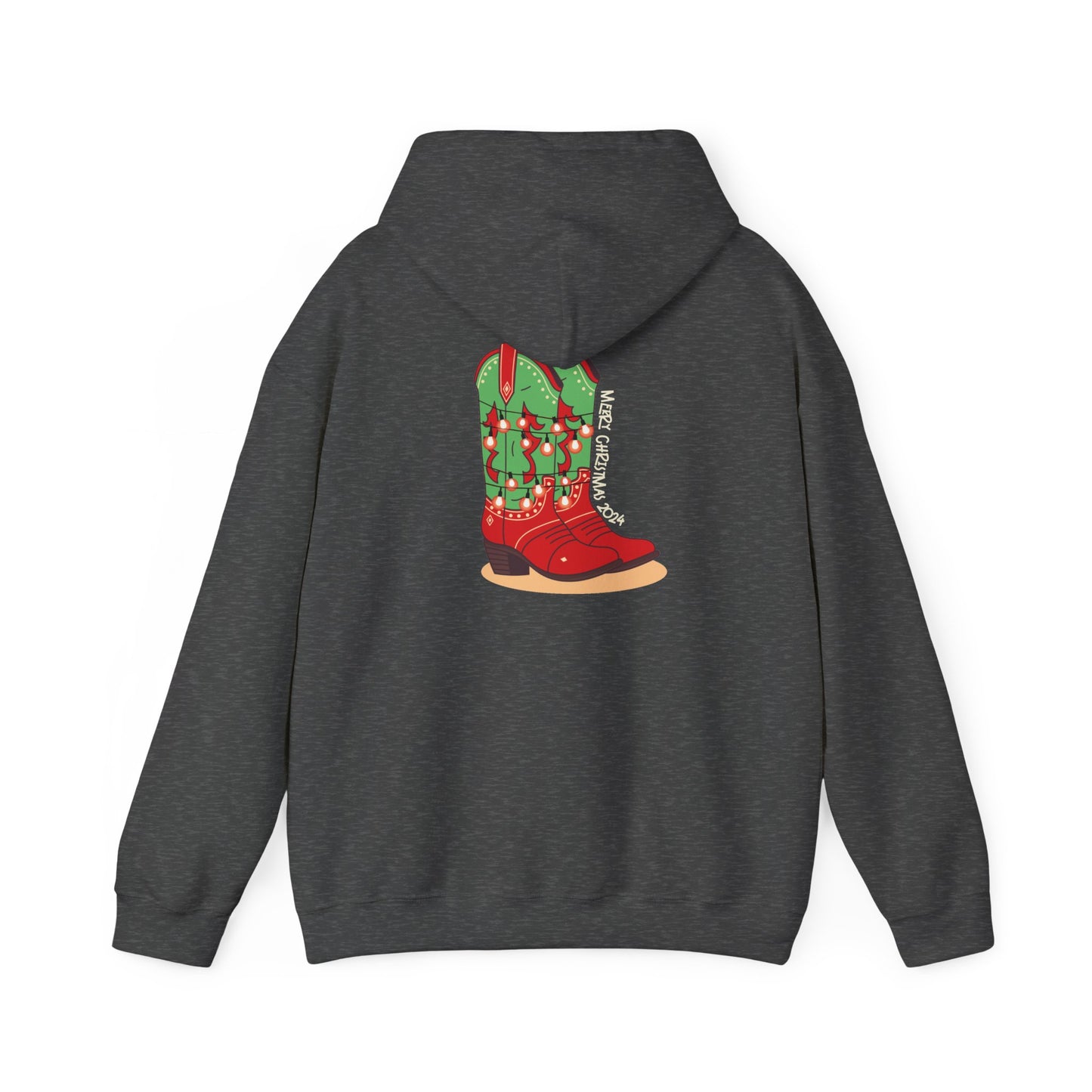 Dasher- Texas Christmas Cowboy Boots Unisex Heavy Blend™ Hooded Sweatshirt