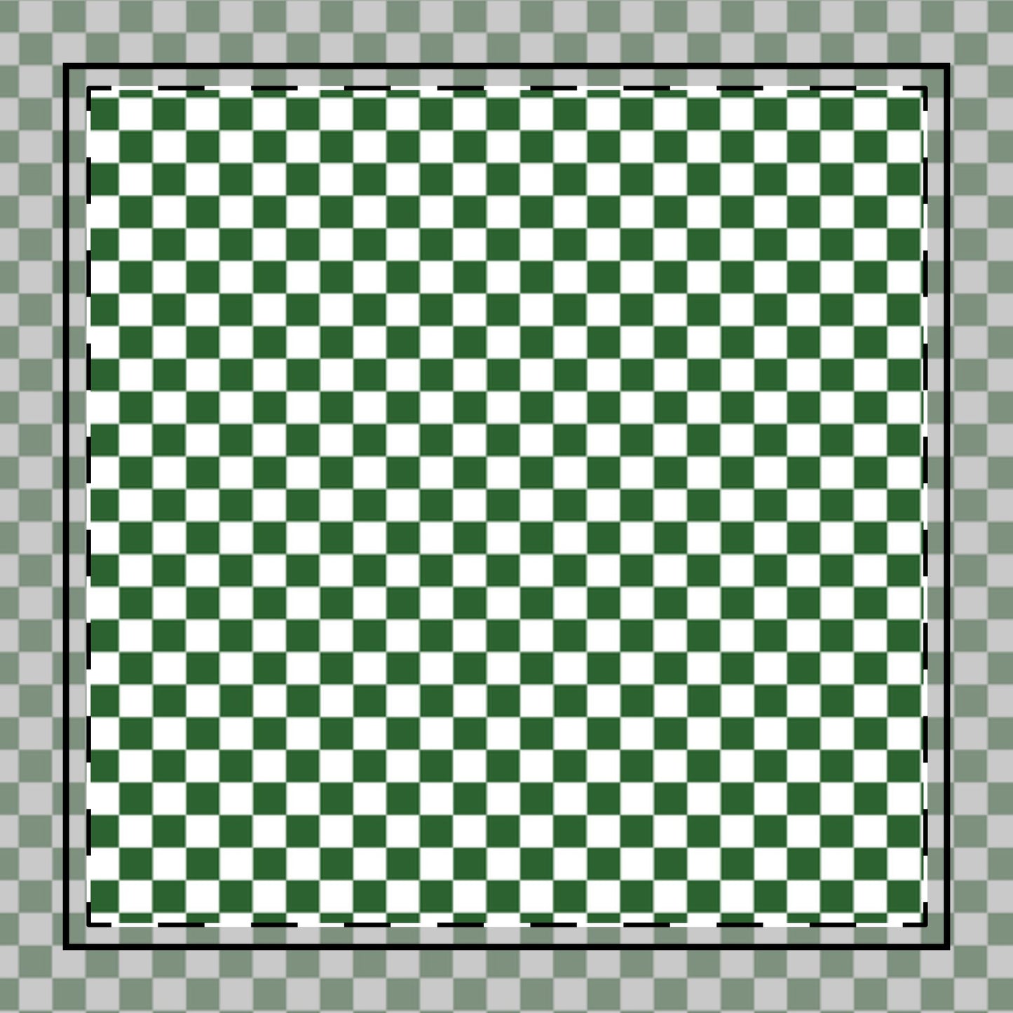 Green Checkered Cotton Twill Napkin