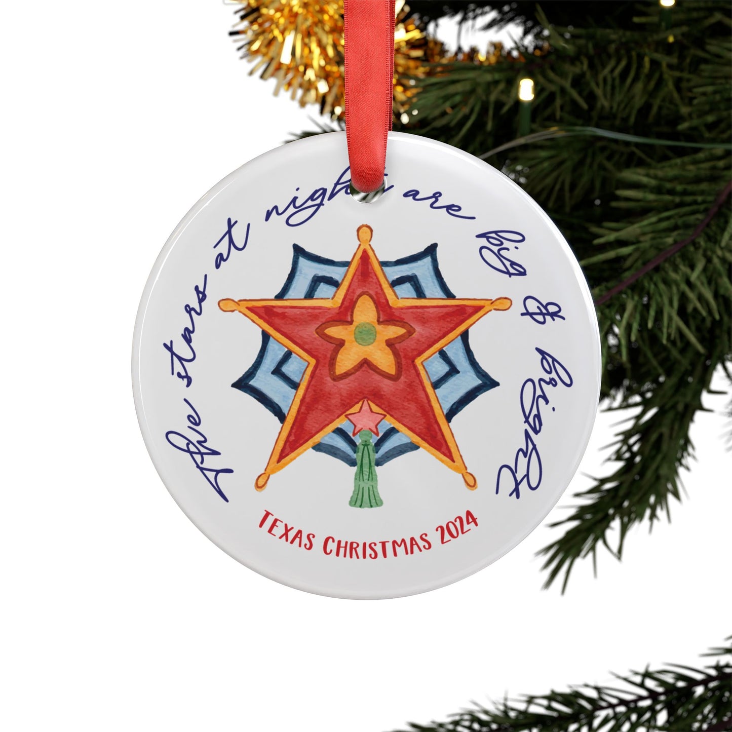 Texas Christmas Western Star Ornament