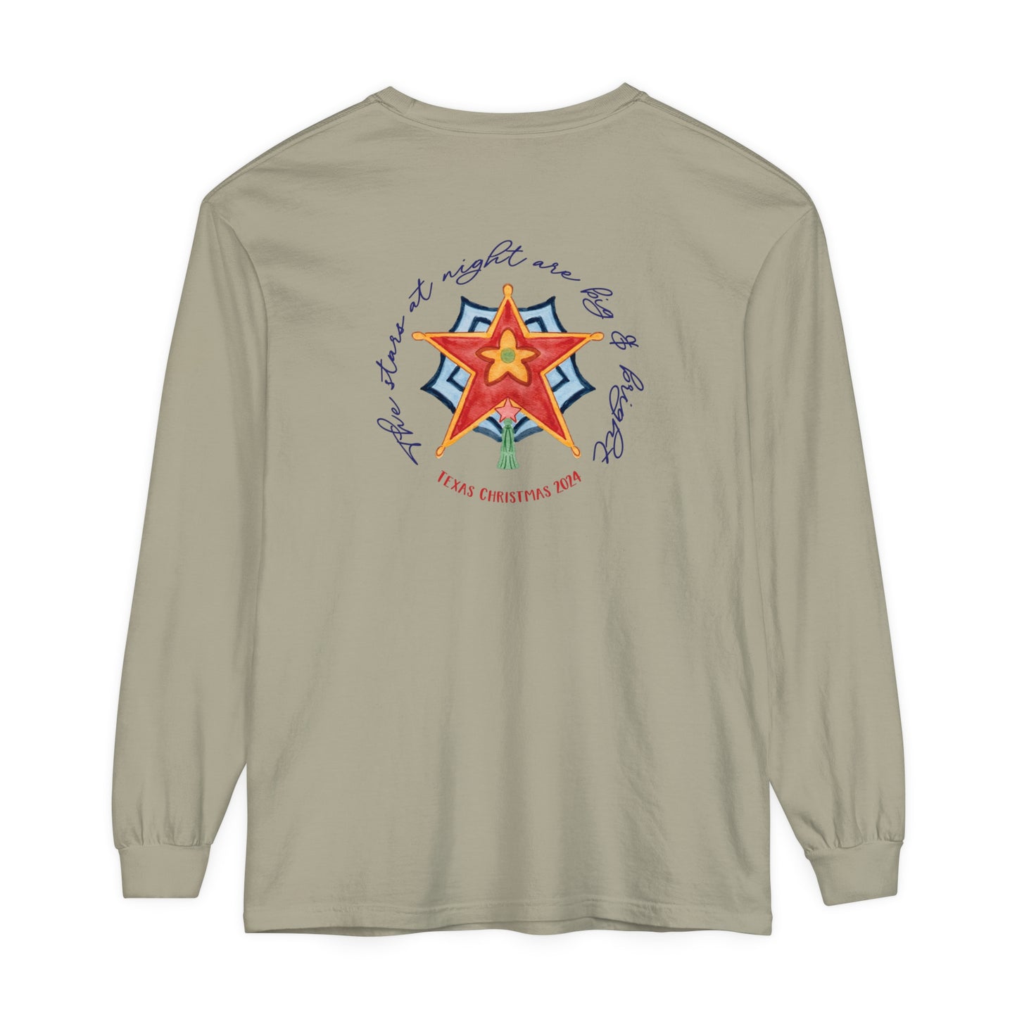 Texas Christmas Western Star Unisex Jersey Long Sleeve Tee