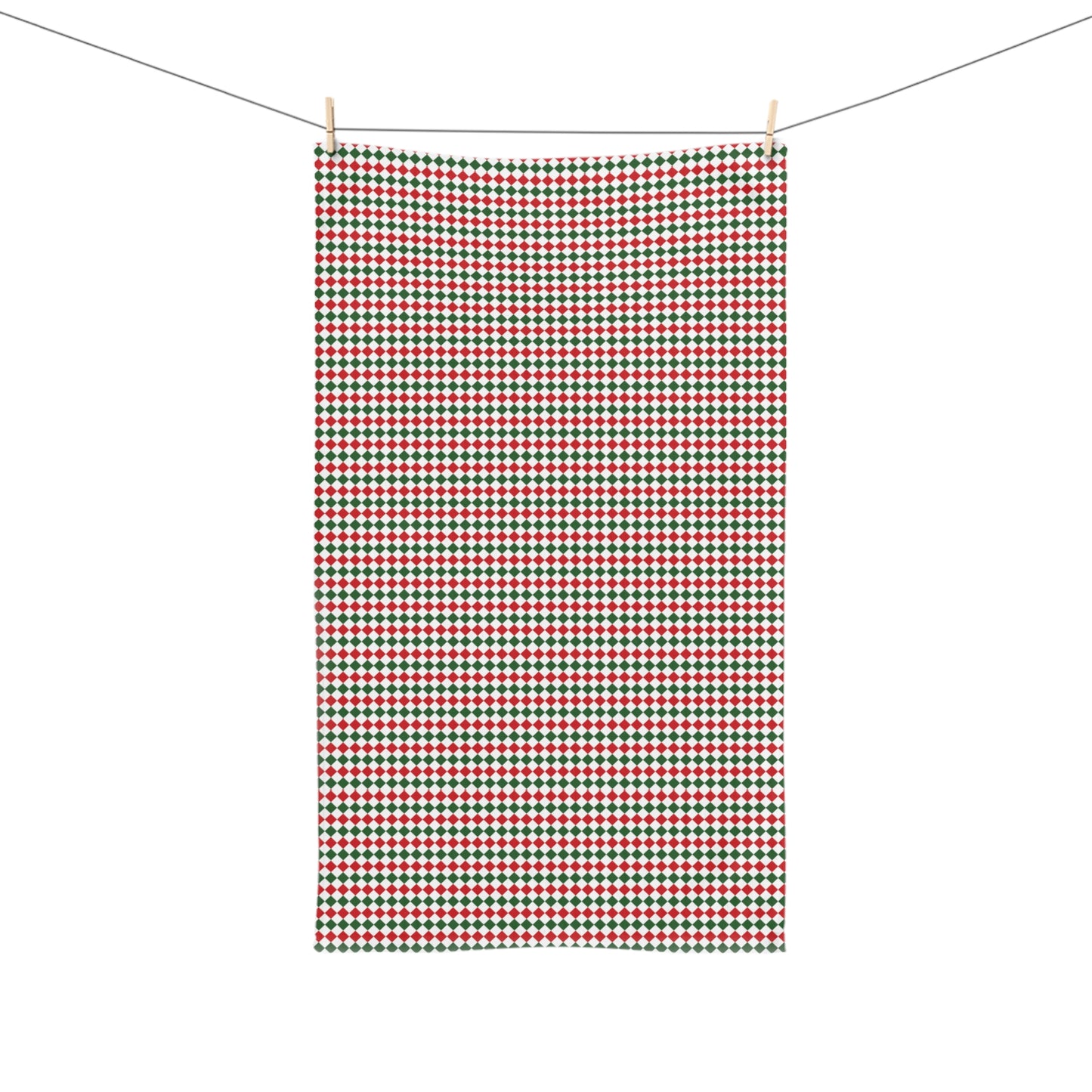 Christmas Argyle Hand Towel