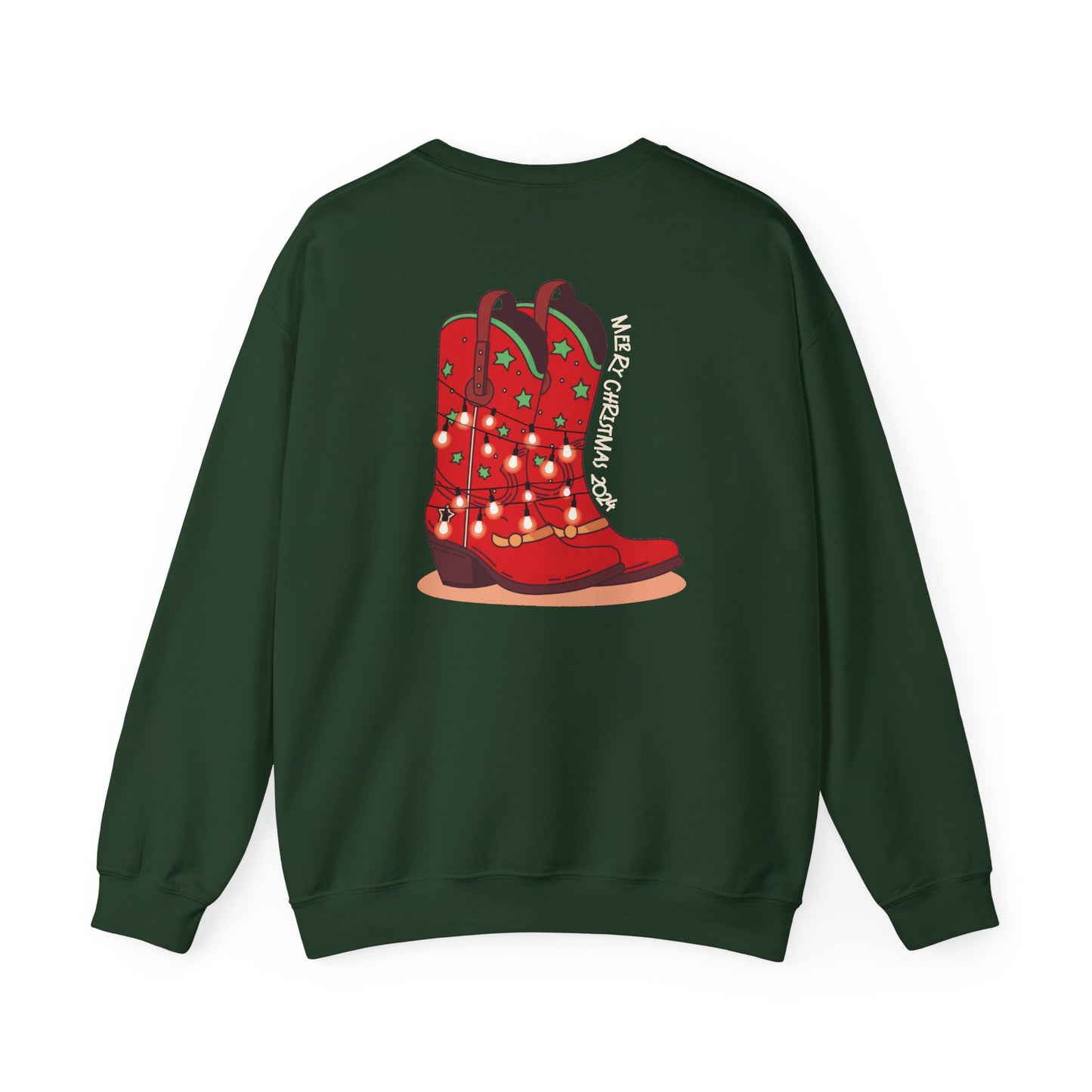 Dancer- Christmas Cowboy Boots Unisex Heavy Blend™ Crewneck Sweatshirt