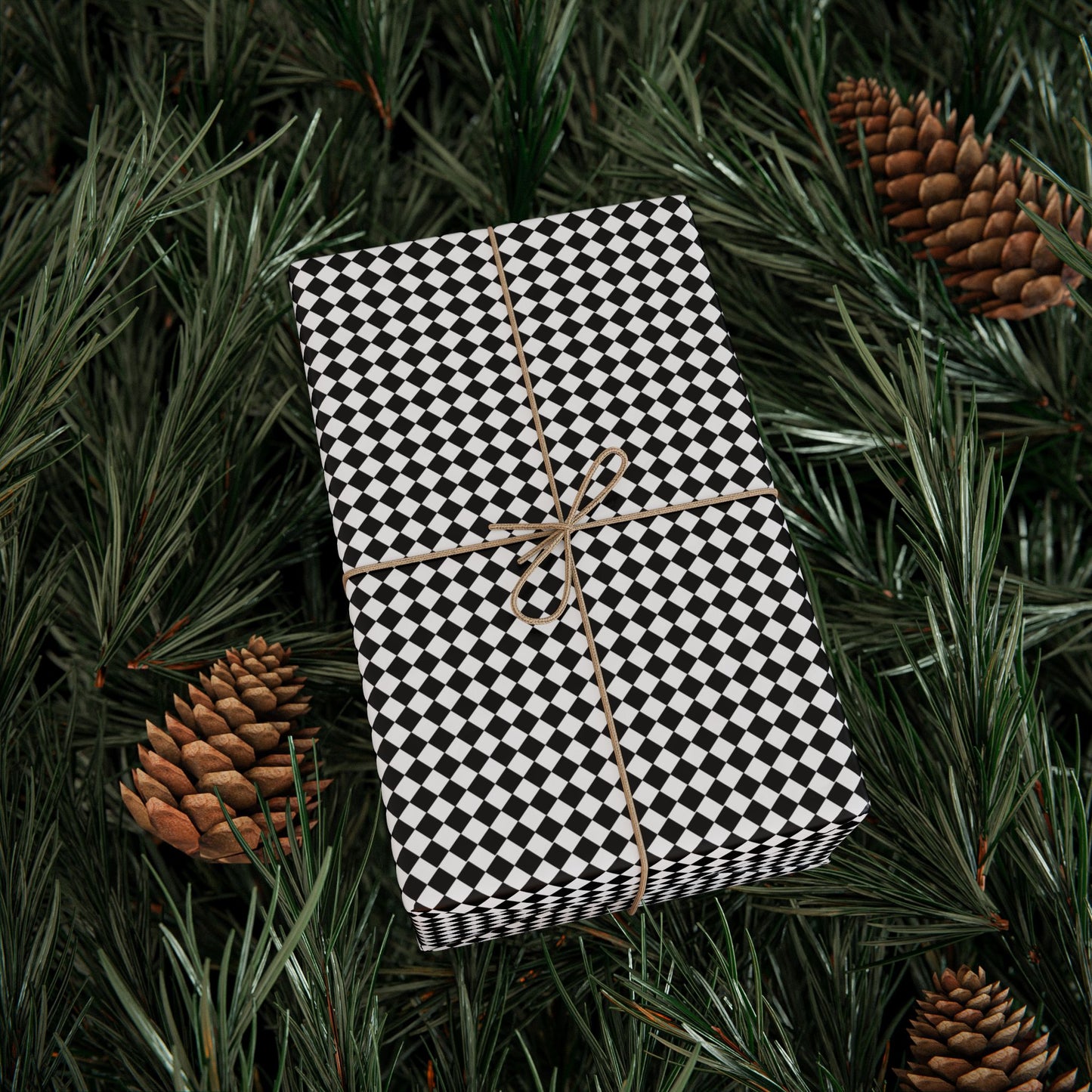 Black Argyle Wrapping Paper