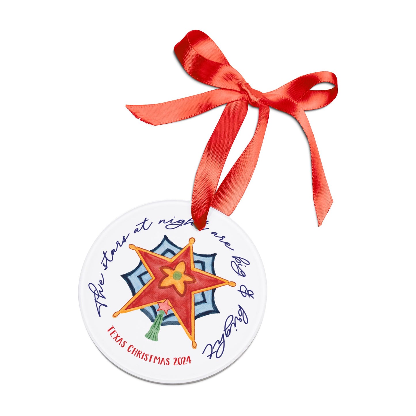 Texas Christmas Western Star Ornament