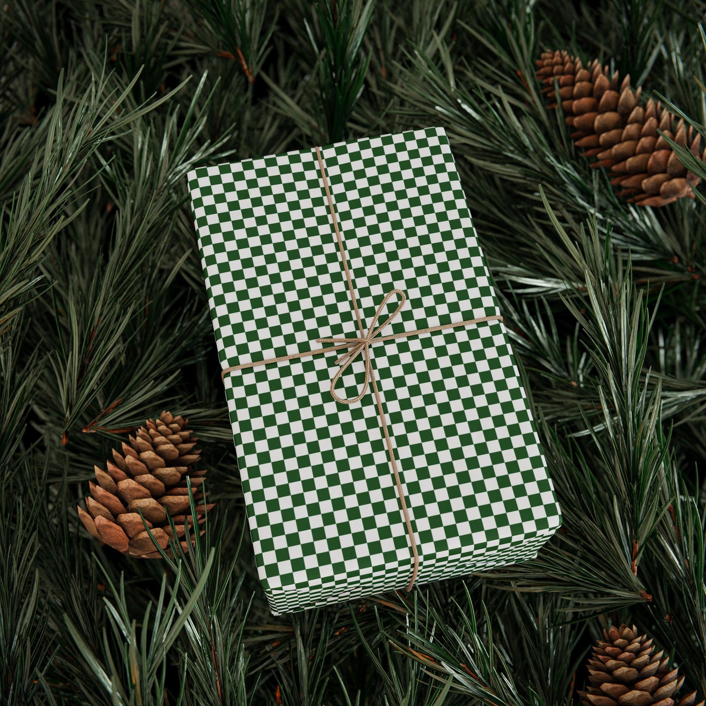 Green Checkered Wrapping Paper