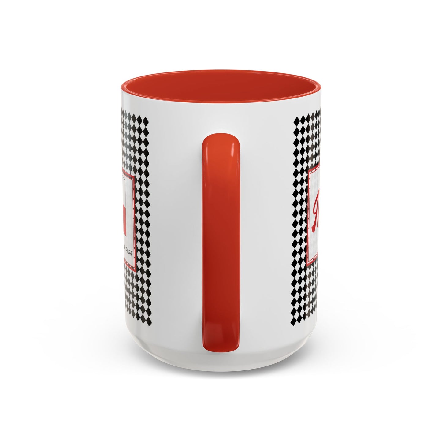 Merry- Black Argyle Personalizable Christmas Ceramic Mug (11oz, 15 oz)