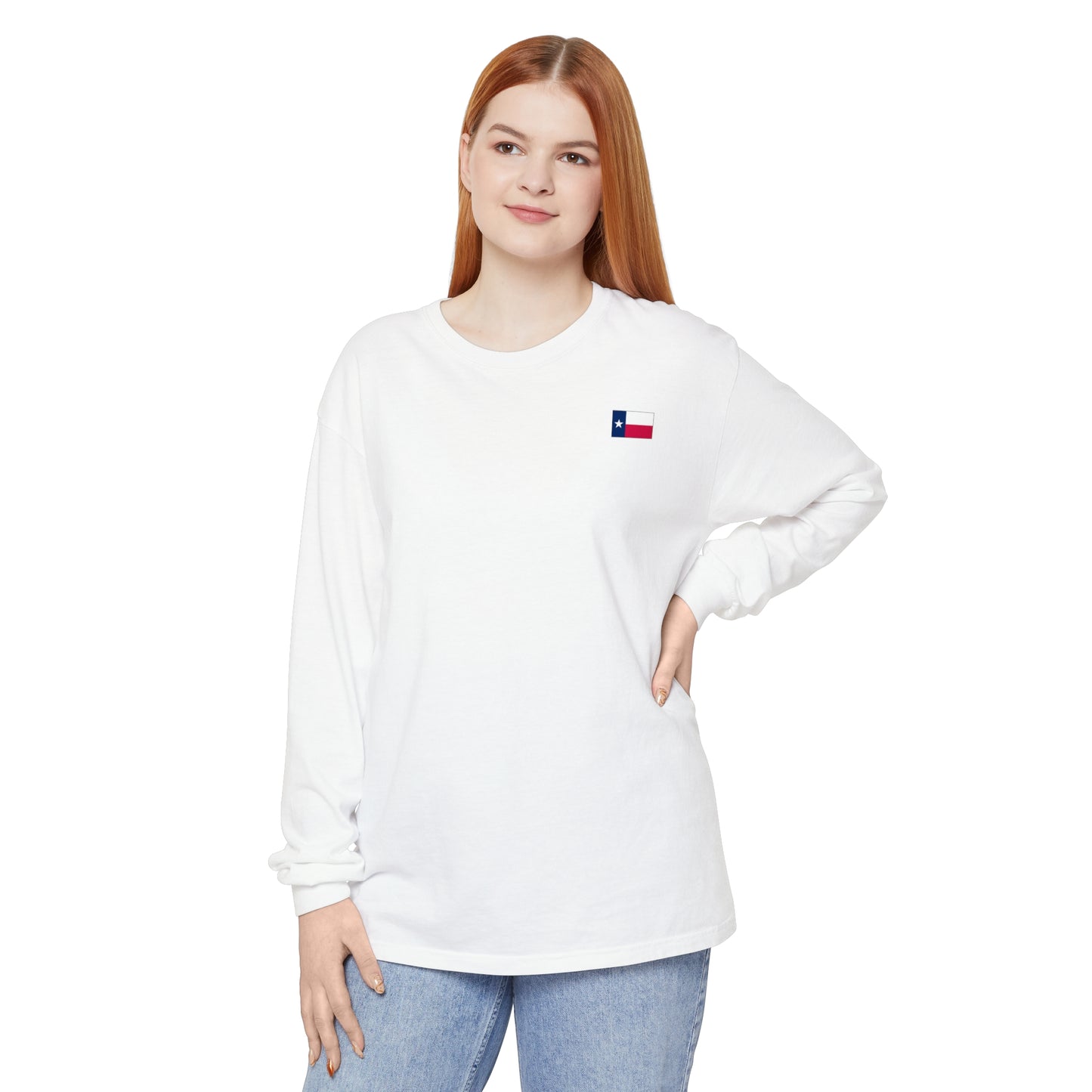 Texas Christmas Eastern Star Unisex Jersey Long Sleeve Tee