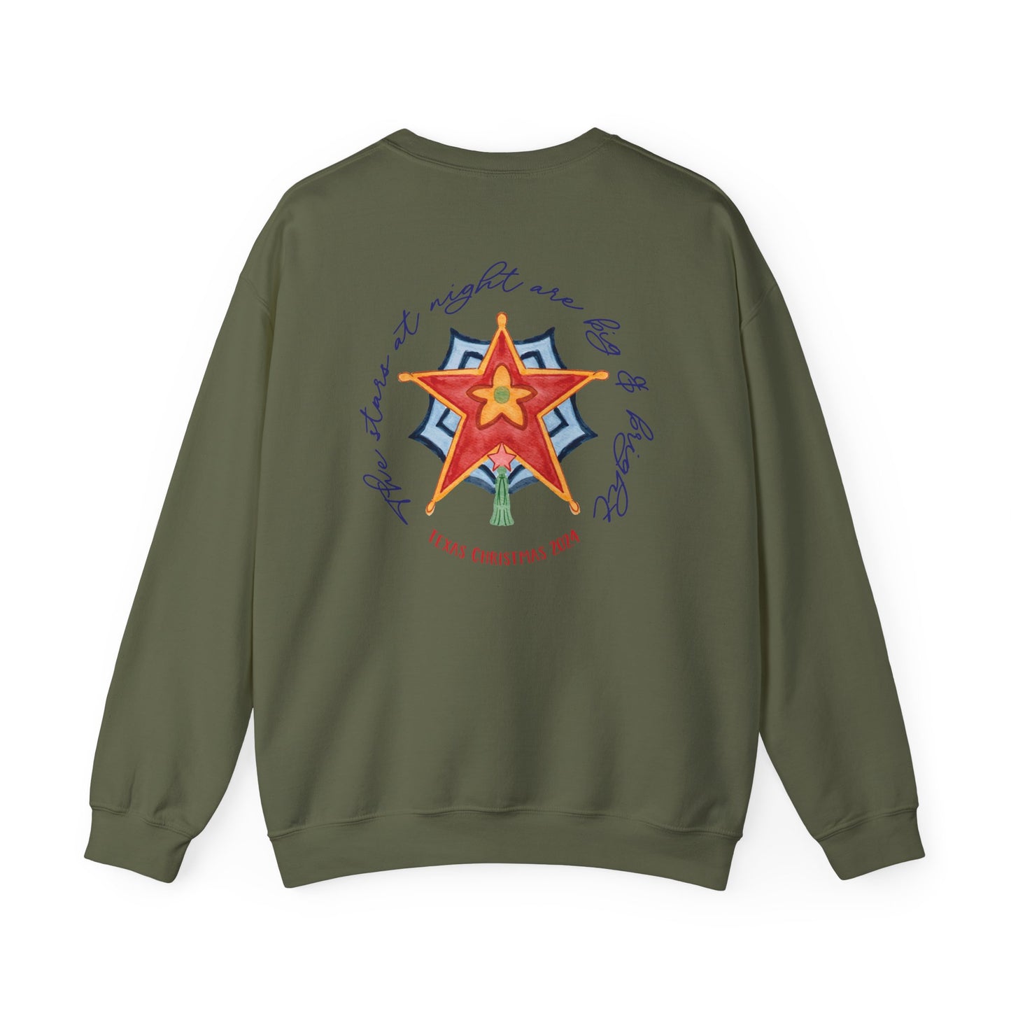 Texas Christmas Western Star Unisex Heavy Blend™ Crewneck Sweatshirt
