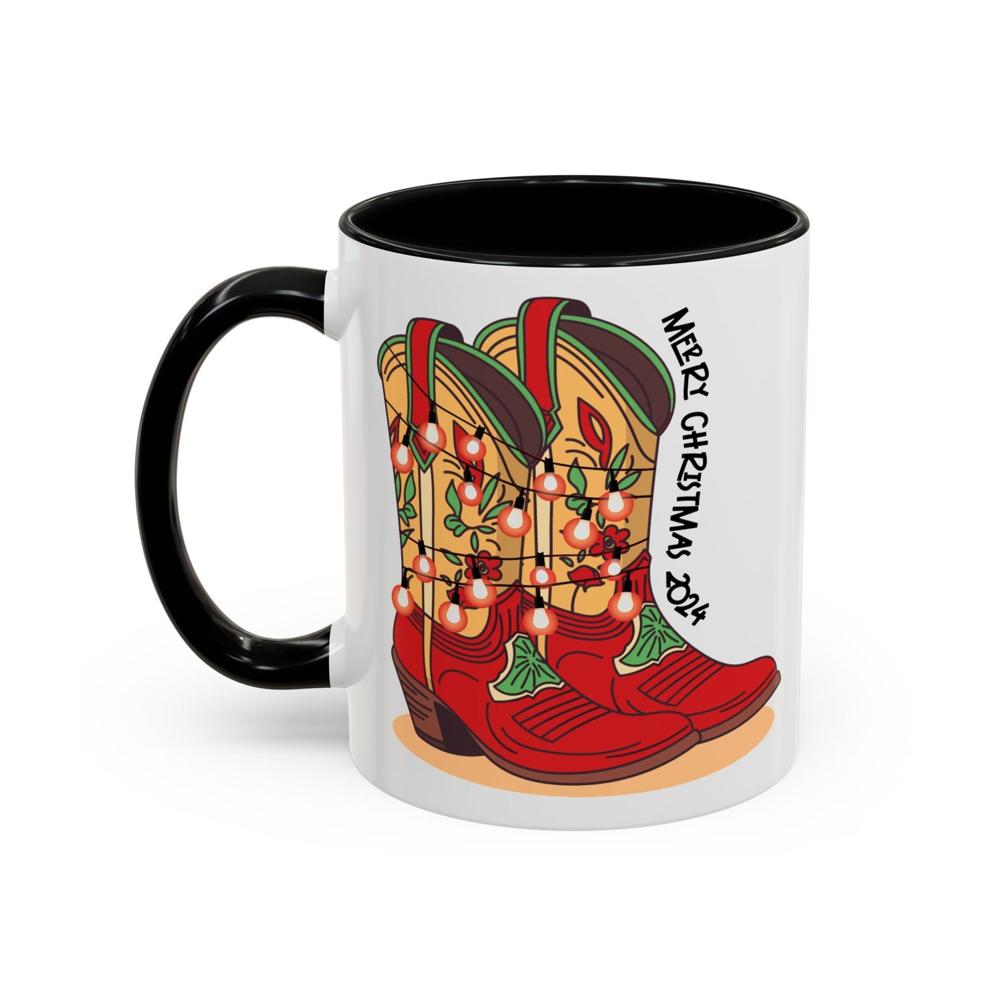"Prancer" Cowboy Christmas Ceramic Mug (11oz, 15 oz)