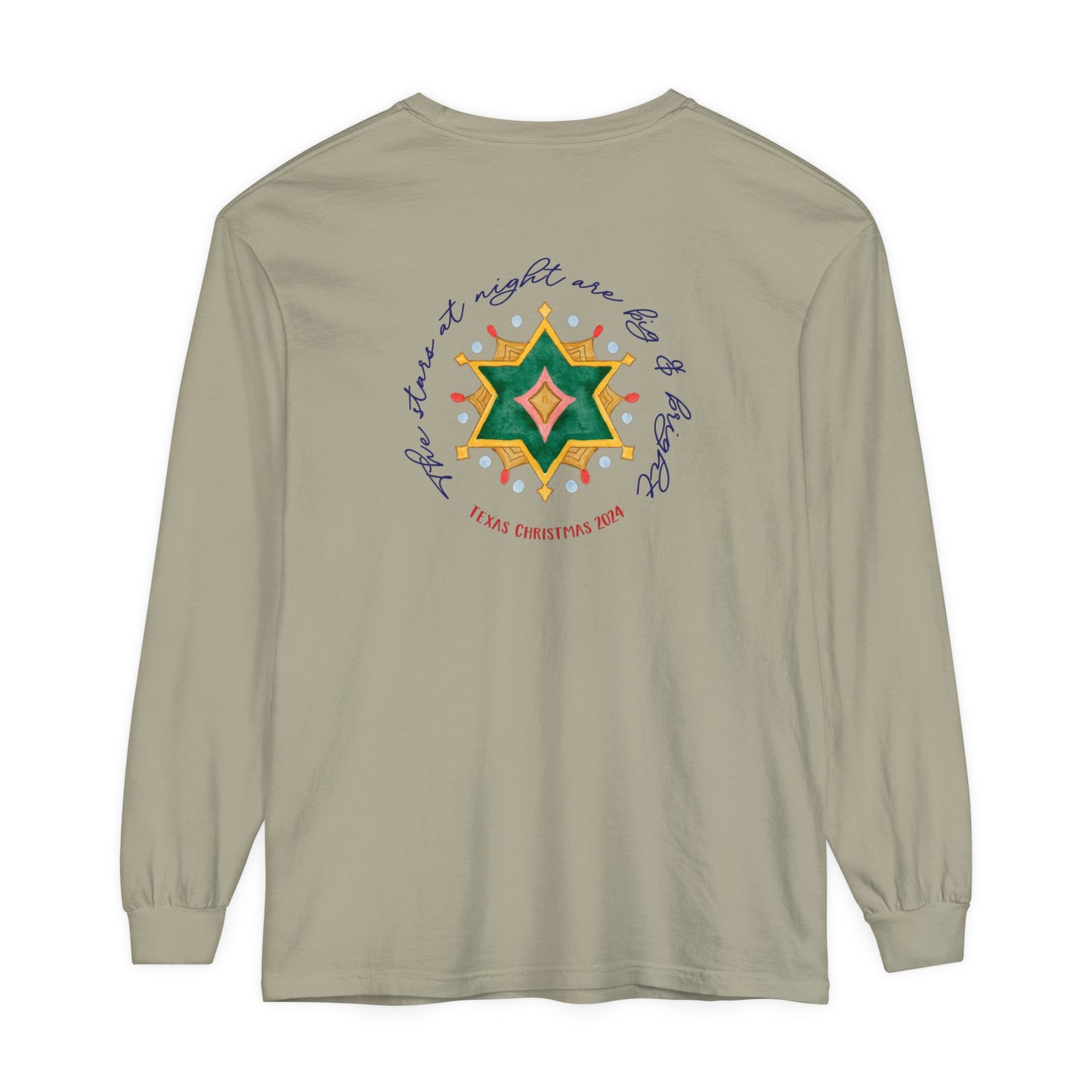 Texas Christmas Eastern Star Unisex Jersey Long Sleeve Tee