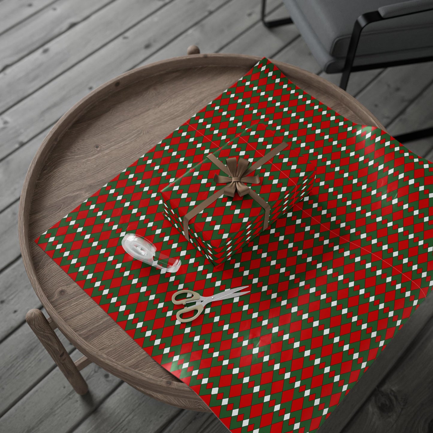 Christmas Fancy Argyle Wrapping Paper