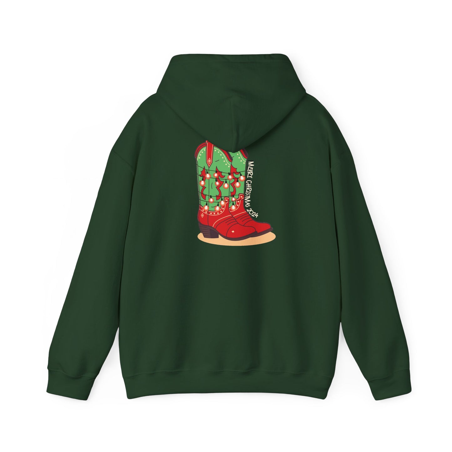 Dasher- Texas Christmas Cowboy Boots Unisex Heavy Blend™ Hooded Sweatshirt