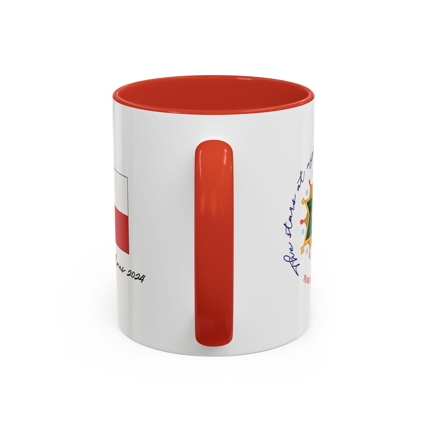 Texas Christmas Eastern Star Personalizable Christmas Ceramic Mug (11oz, 15 oz)