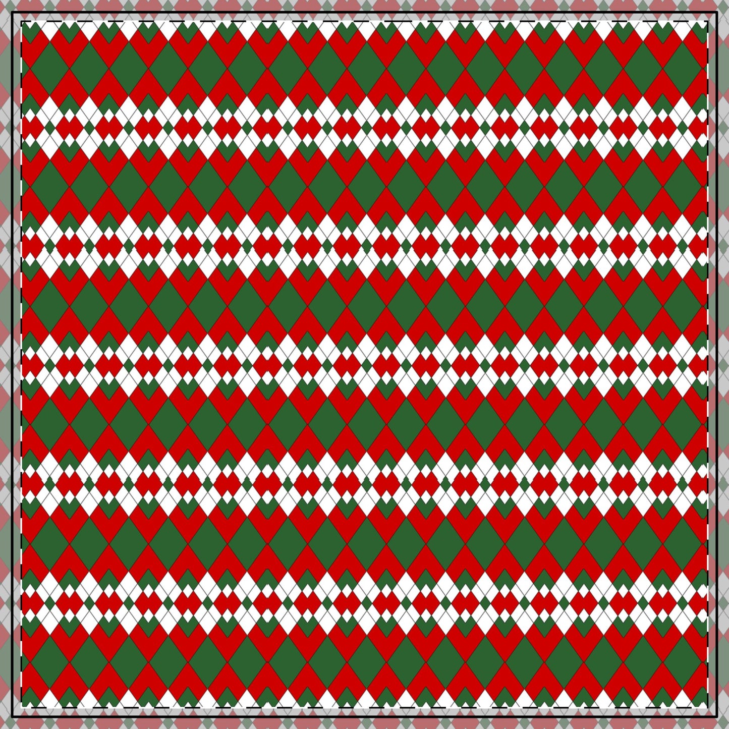 Christmas Extra Argyle Square/Rectangle Tablecloths