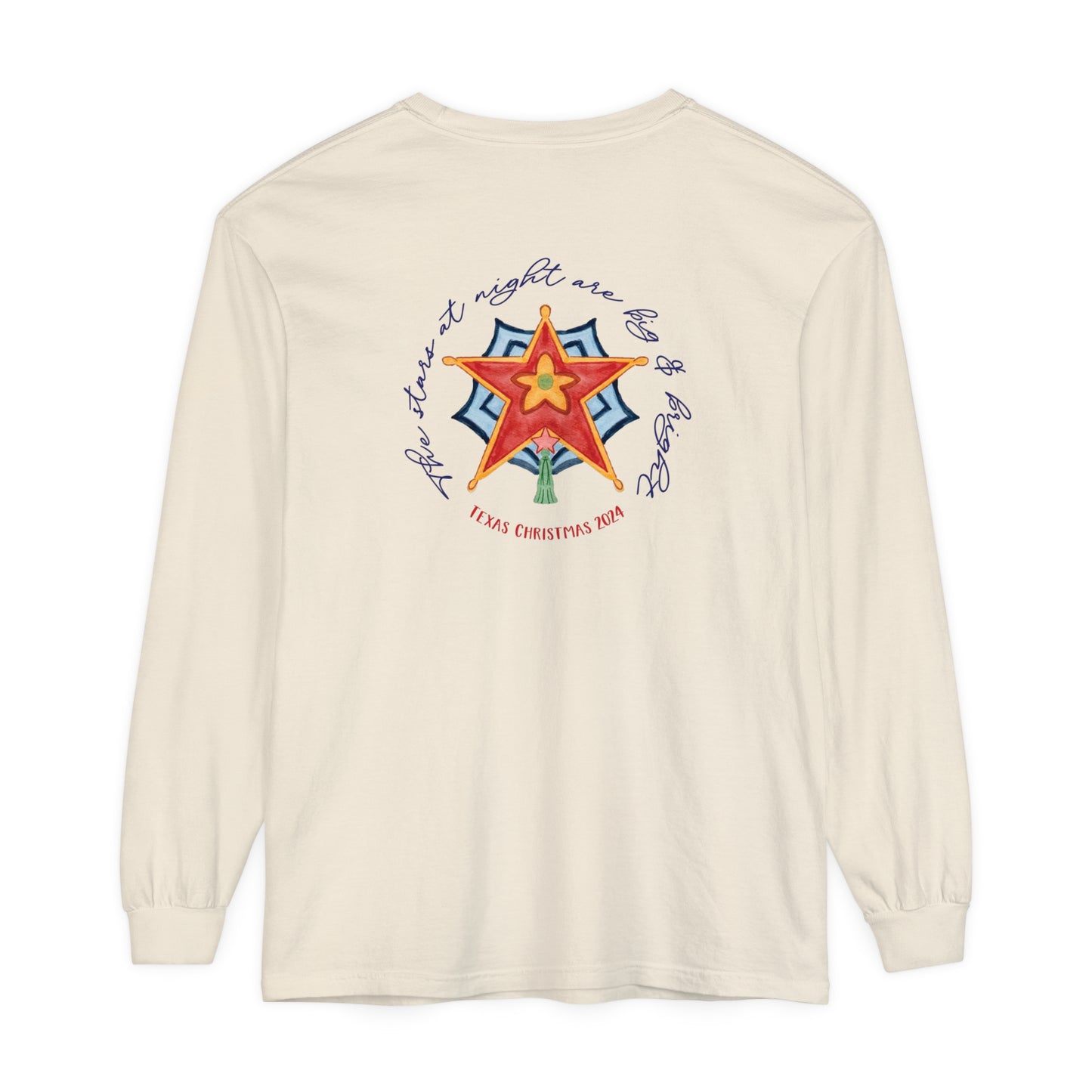 Texas Christmas Western Star Unisex Jersey Long Sleeve Tee