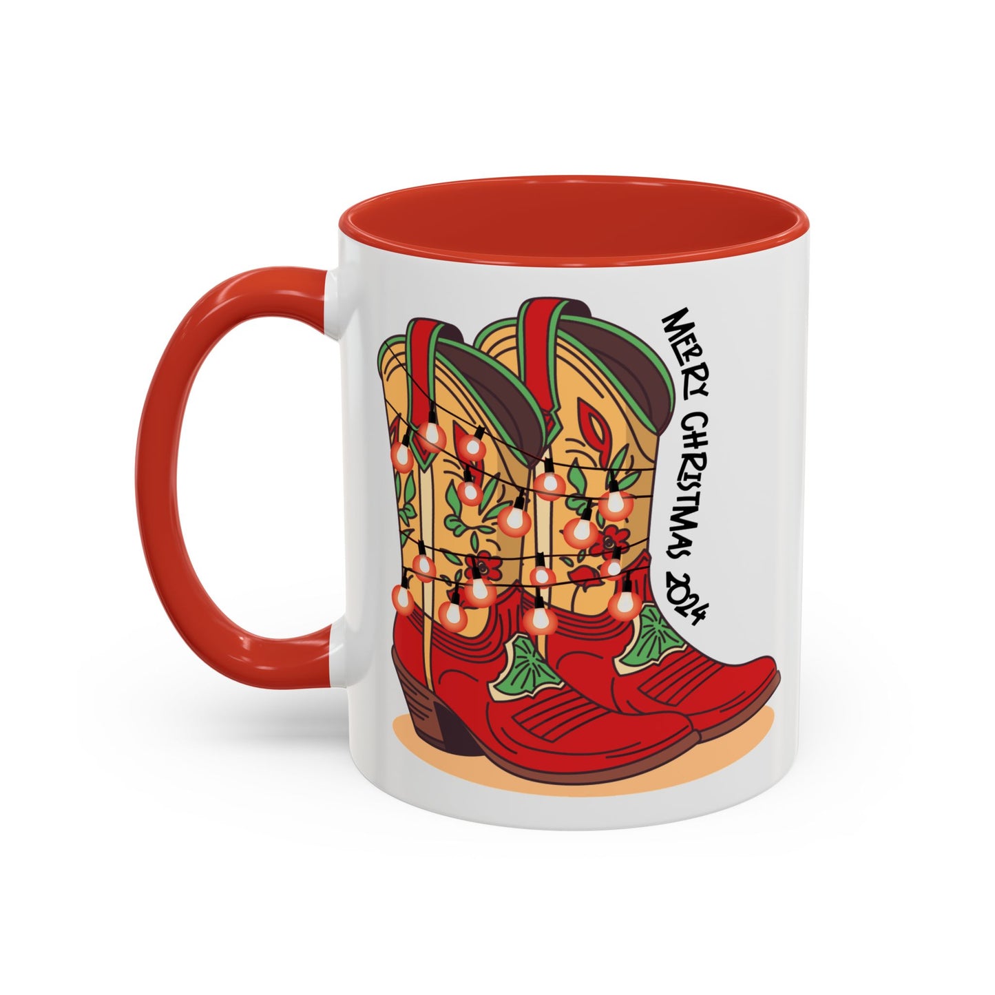 "Prancer" Cowboy Christmas Ceramic Mug (11oz, 15 oz)