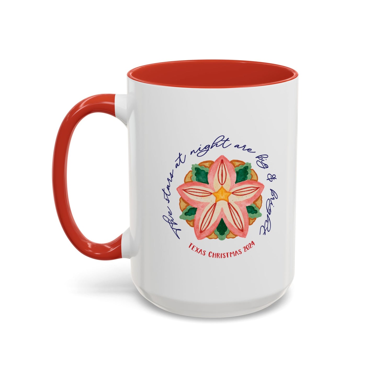 Texas Christmas Southern Star Personalizable Christmas Ceramic Mug (11oz, 15 oz)