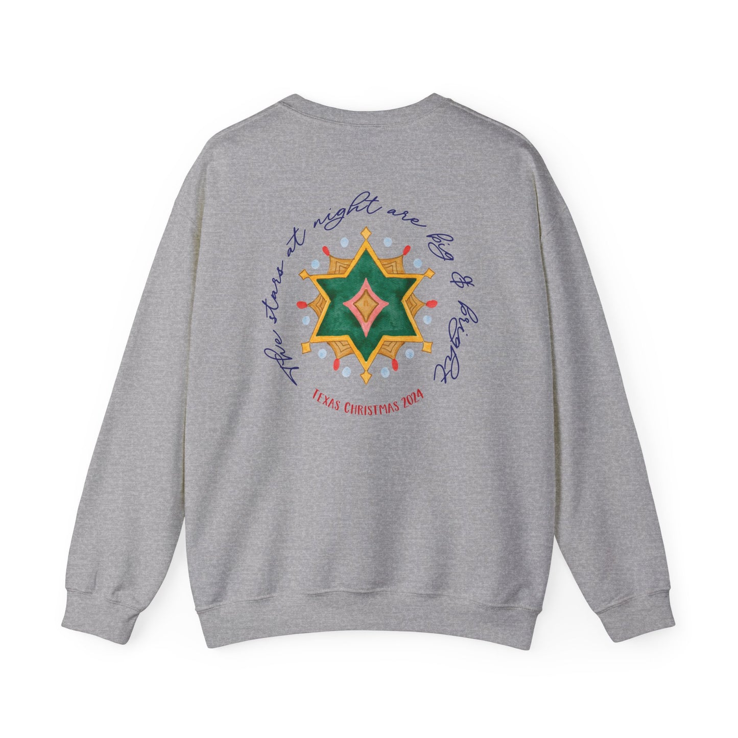 Texas Christmas Eastern Star Unisex Heavy Blend™ Crewneck Sweatshirt
