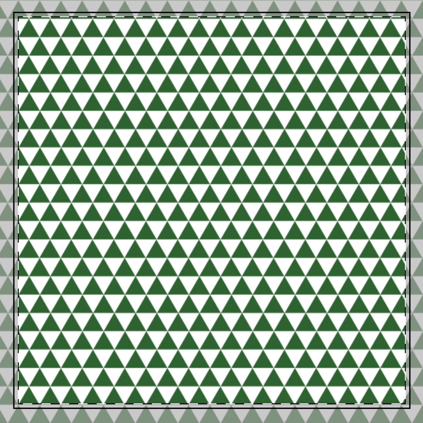 Green Triangles Cotton Twill Napkin
