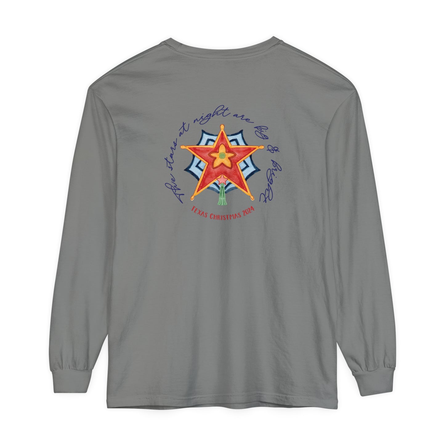 Texas Christmas Western Star Unisex Jersey Long Sleeve Tee