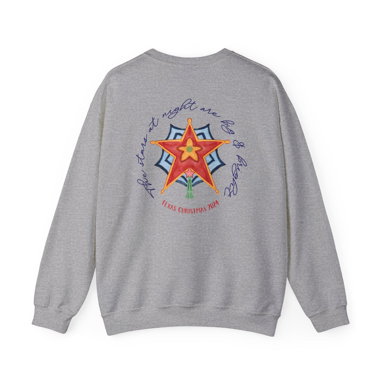Texas Christmas Western Star Unisex Heavy Blend™ Crewneck Sweatshirt
