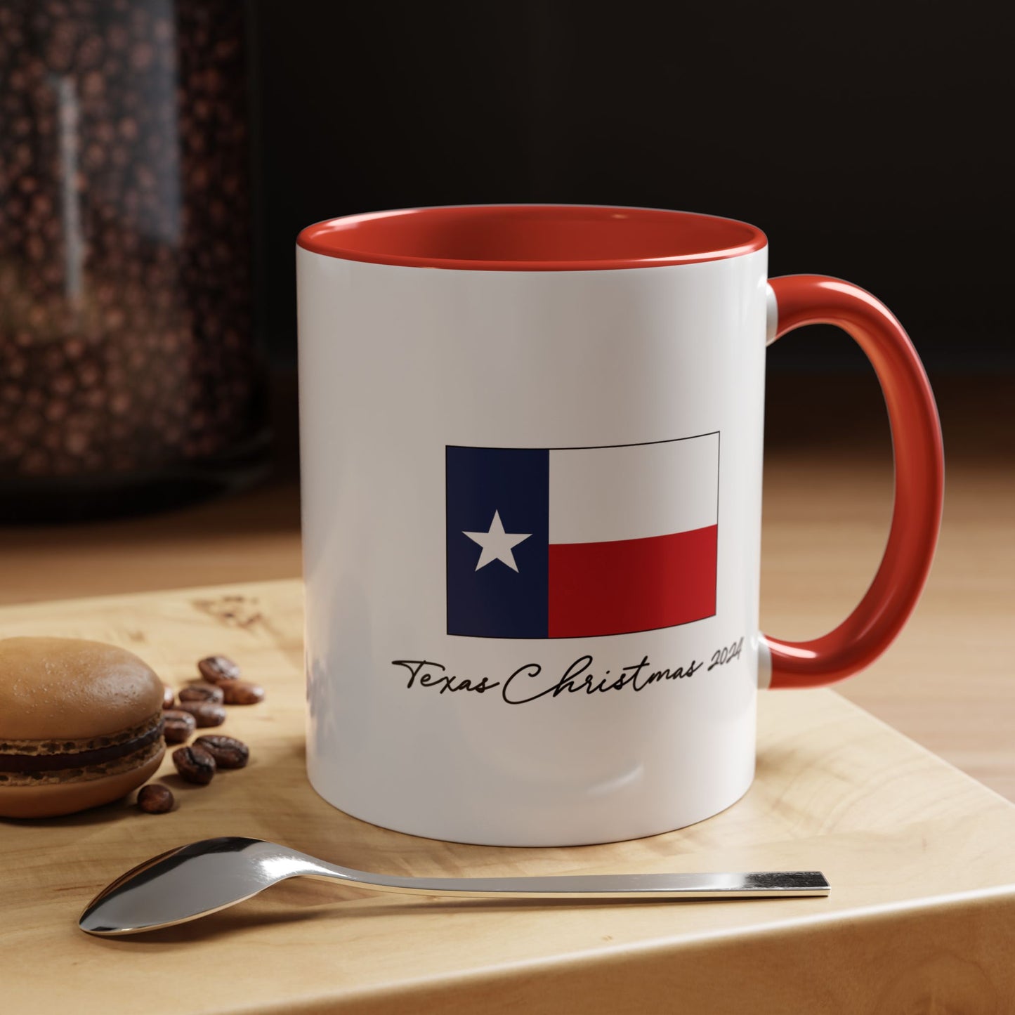 Texas Christmas Western Star Personalizable Christmas Ceramic Mug (11oz, 15 oz)