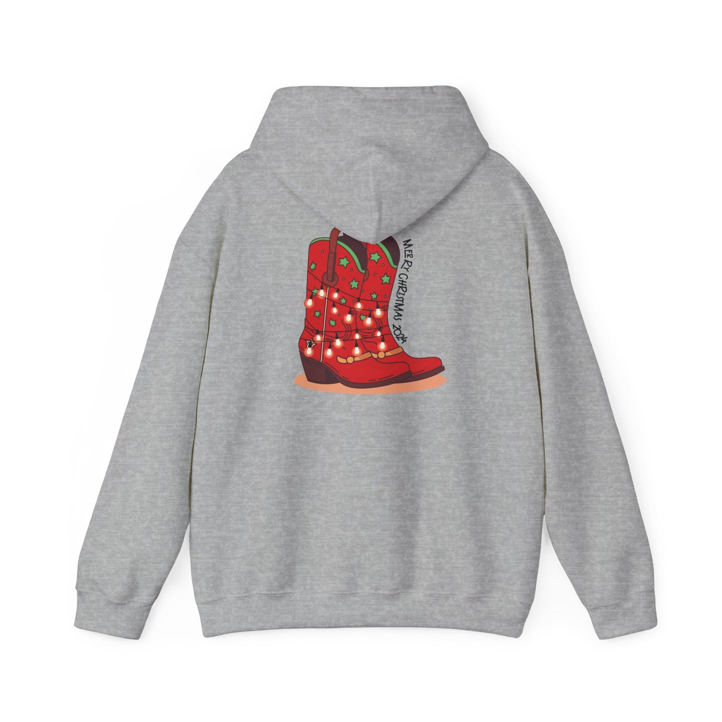 Dancer- Texas Christmas Cowboy Boots Unisex Heavy Blend™ Hooded Sweatshirt