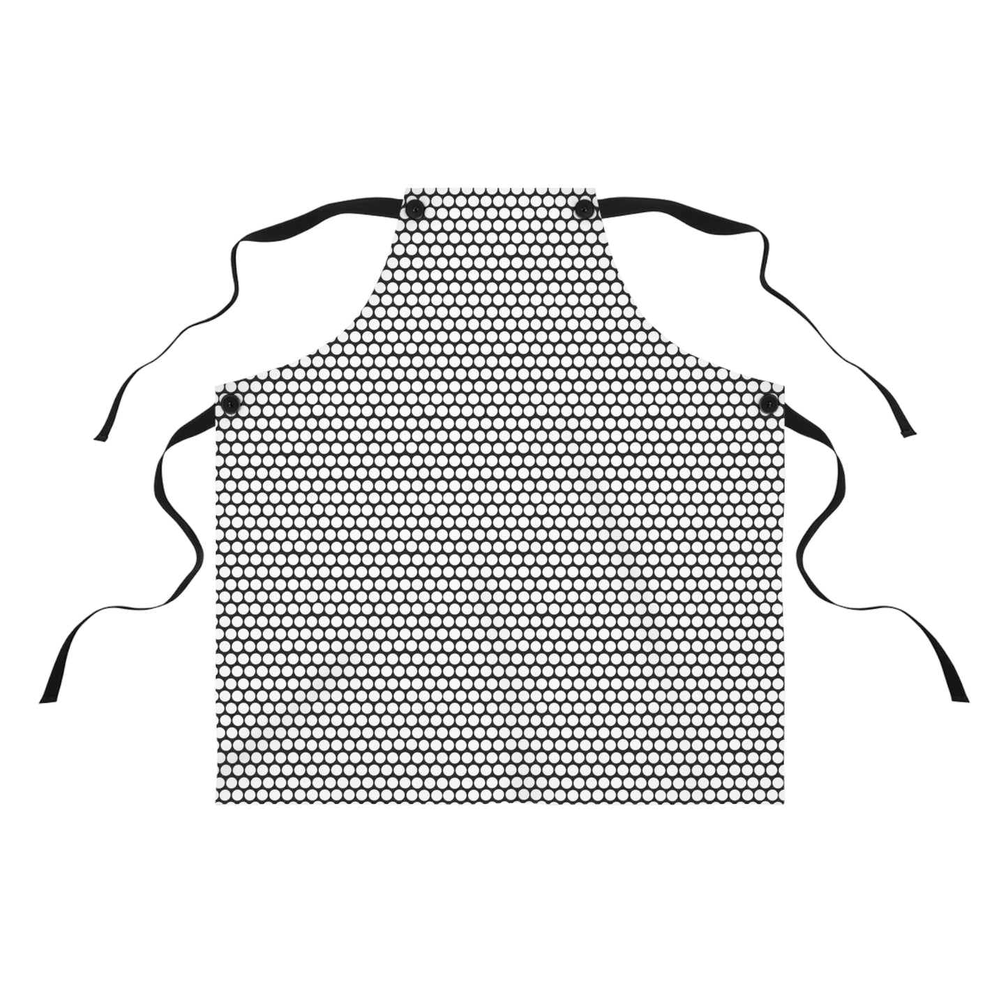 White Polka Dot on Black Apron