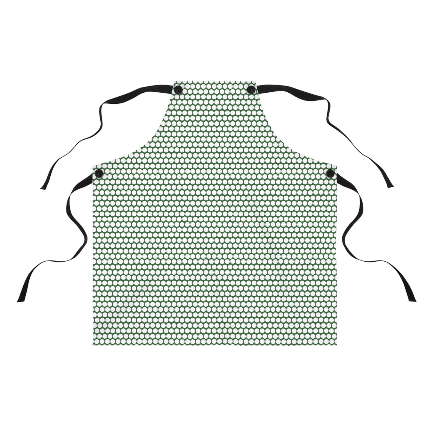 White Polka Dot on Green Apron