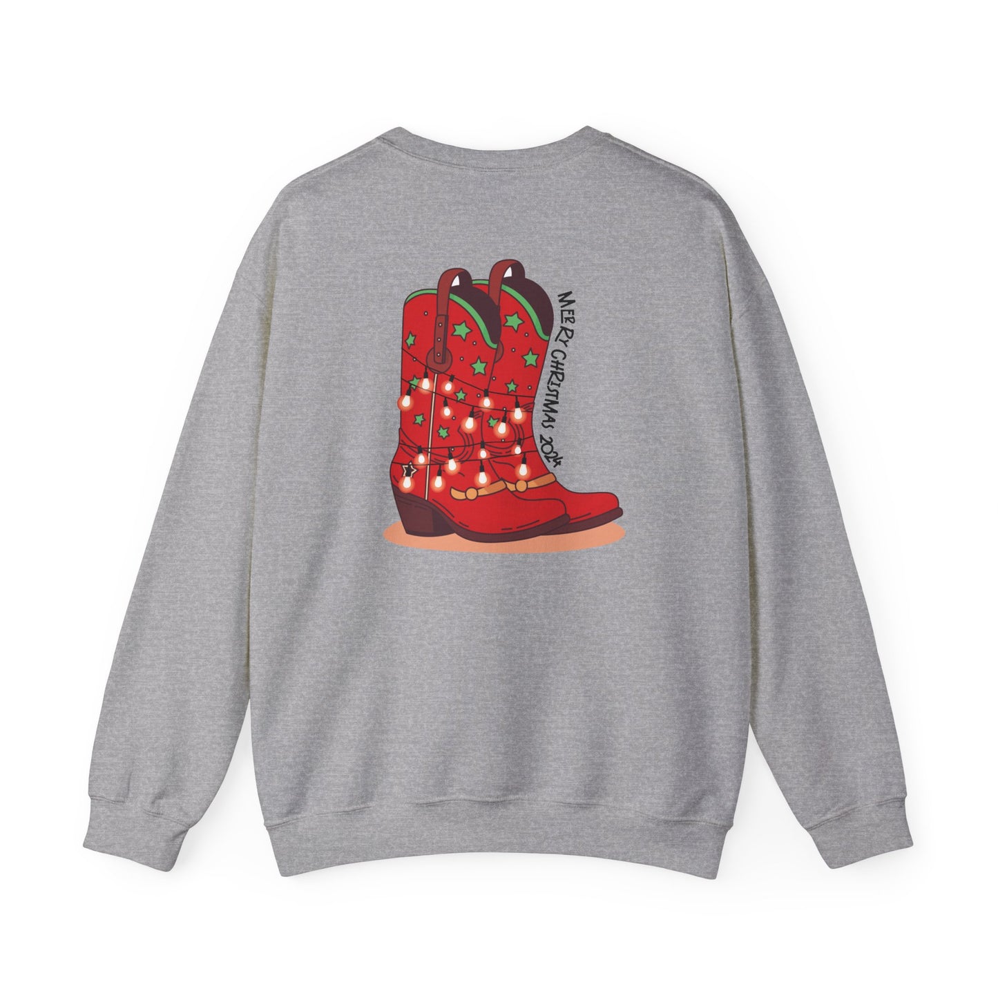 Dancer- Christmas Cowboy Boots Unisex Heavy Blend™ Crewneck Sweatshirt