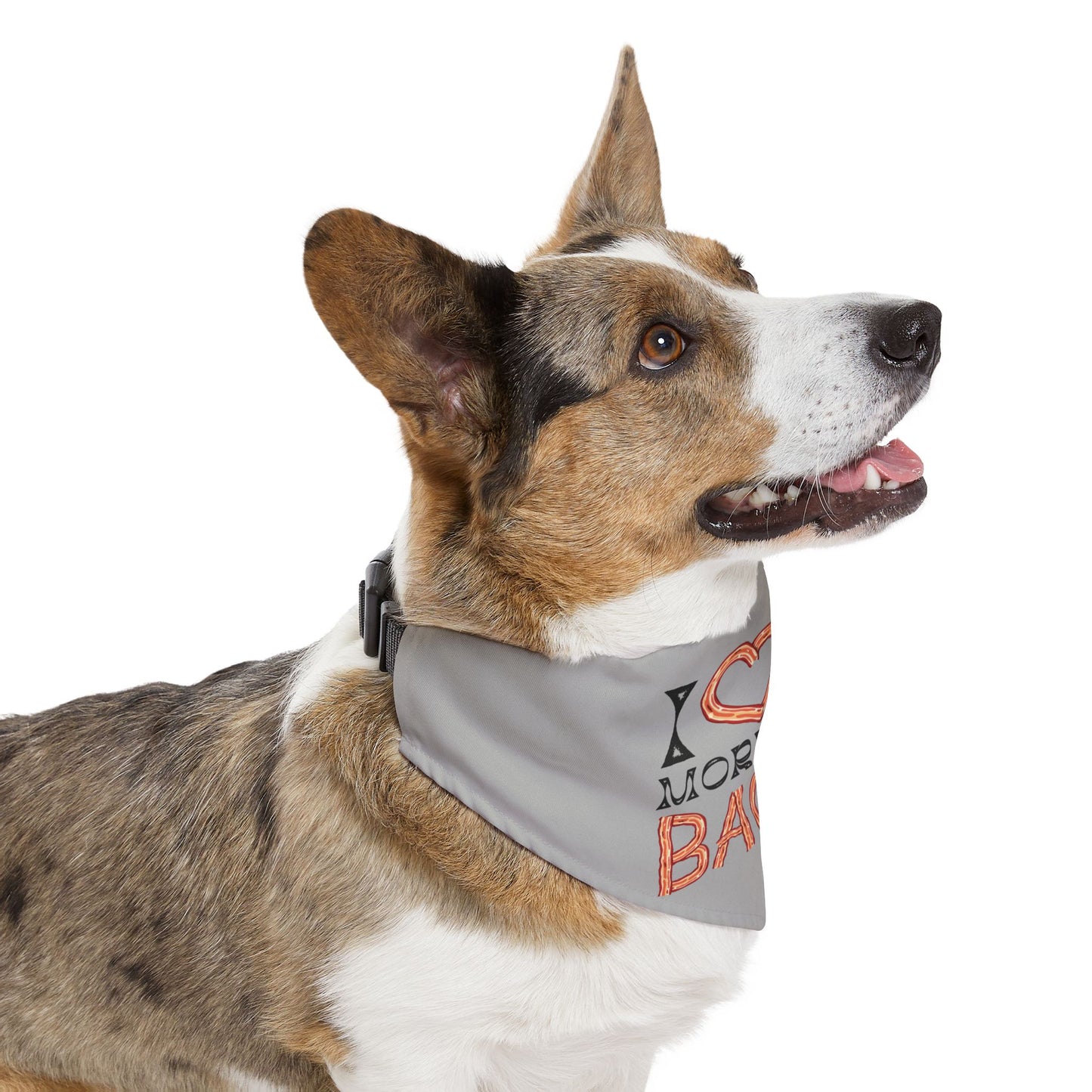 I Love You More Than Bacon Clip-On Pet Bandana Collar