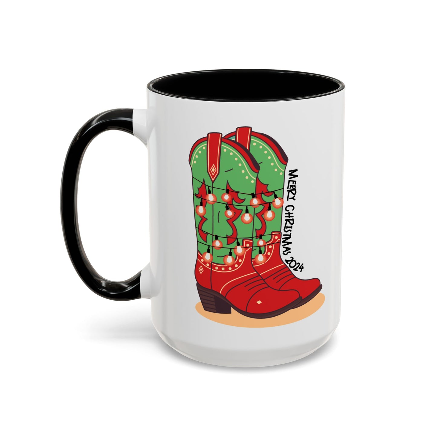 "Dasher" Cowboy Christmas Ceramic Mug (11oz, 15 oz)