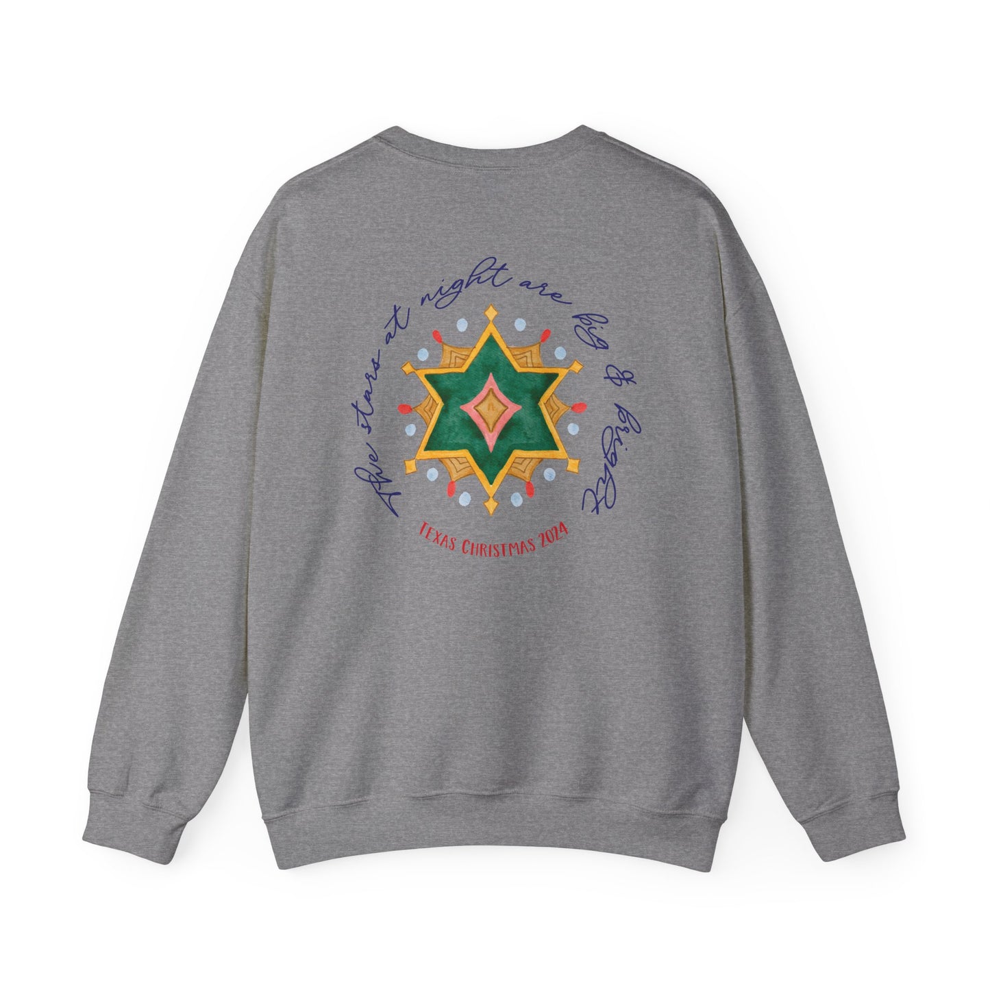 Texas Christmas Eastern Star Unisex Heavy Blend™ Crewneck Sweatshirt