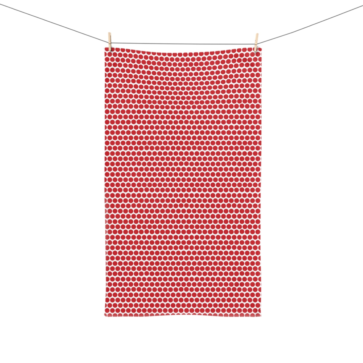 Red Polka Dots Hand Towel