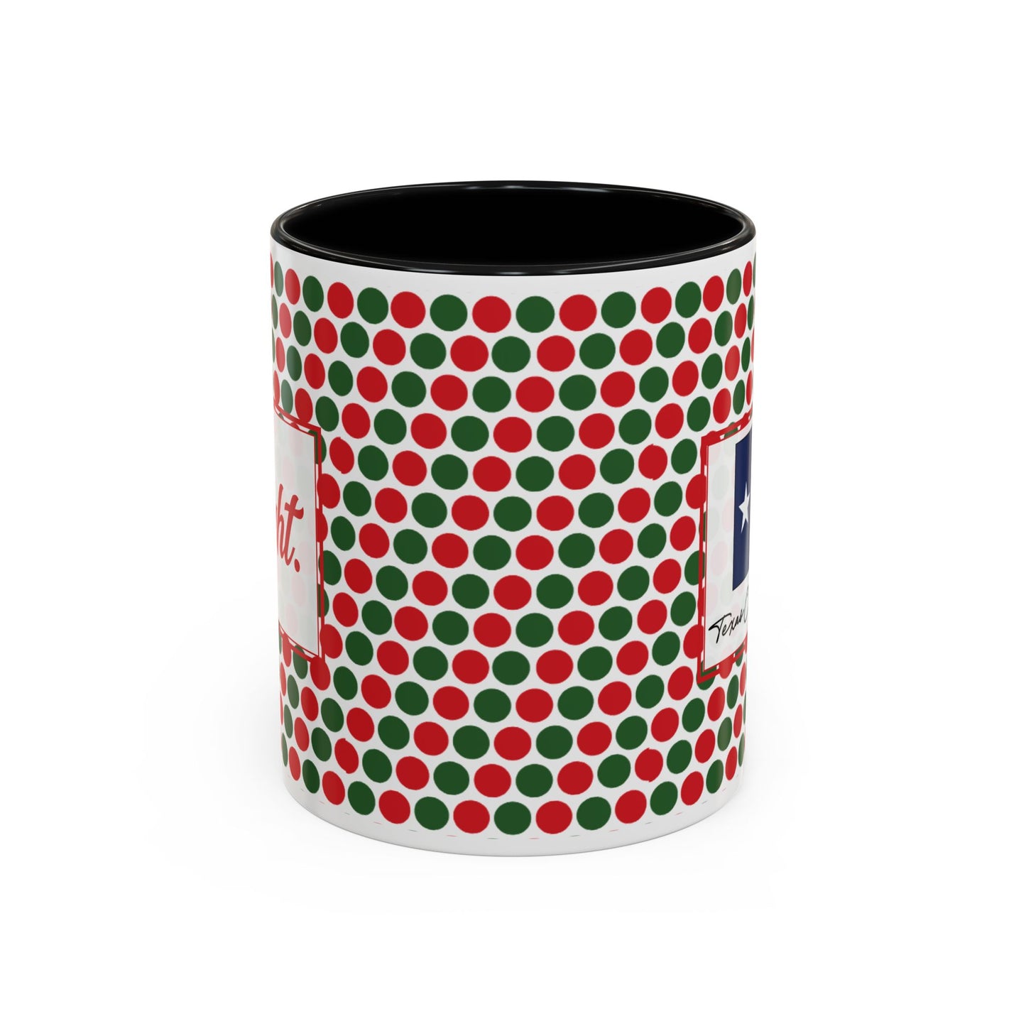 Bright- Christmas Polka Dot Party Personalizable Christmas Ceramic Mug (11oz, 15 oz)